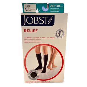 JOBST Relief Knee High Closed Toe Compression Socks 20-30mmHg X Large Black NEW